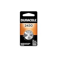 Duracell 2430 3V Lithium Battery, 1 Count Pack, Lithium Coin Battery for Medical and Fitness Devices, Watches, and more, CR Lithium 3 Volt Cell