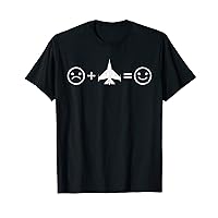 Fighter Aircraft Sad Face Jet Happy Face Funny T-Shirt