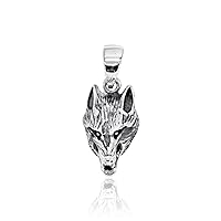 WithLoveSilver 925 Sterling Silver Wolf Head Pendant