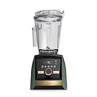 A3500 Ascent Series Gold Label Smart Blender, Professional-Grade, 64 oz. Low-Profile Container, Matte Sage with Gold Accents