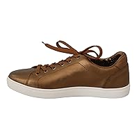 Dolce & Gabbana - Gold Leather Mens Casual Sneakers - EU39/US6