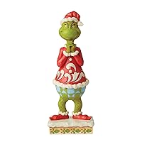 Enesco Jim Shore Dr. Seuss The Grinch Standing with Hands Clenched Statue Figurine, 19.75 Inch, Multicolor