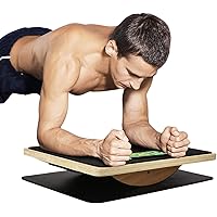 Yes4All Versatile Plank Trainer Board with Smartphone Integration for Full Body Fitness while Playing Games, Watching Videos - Comfy EVA Surface, Anti-Slip Anti-Scratch Pads