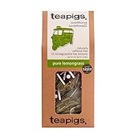 Pure Lemongrass Tea Bags, 15 Count x 6 Boxes, Naturally Caffeine Free, Use in Thai Recipies, Soft, Citrus Refreshment