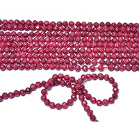 Natural Red Ruby Corundum Precious Gemstone 3mm-3.5mm Faceted Rondelle Beads ~ Red Dyed Corundum Gemstone Loose Beads for Jewelry ~ 13inch Strand B-1-723 (Pack of 5)