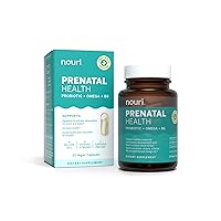 Prenatal Health Probiotic and Omega Capsules, Prenatal Probiotics for Women, Aids Digestion and Nutrient Absorption for Mom & Baby, Take Daily - 30 Day Supply