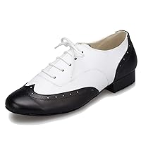 Men's Fashion Wingtip Perforated Lace-up Social Tango Wedding Ballroom Latin Modern Dance Shoes