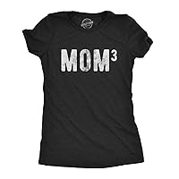 Womens Mama Squared Cubed Tshirts Funny Mom of Two Three or Four Tees for Mothers Day