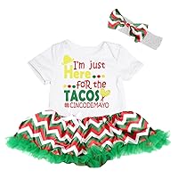 Petitebella I'm Just Here for The Tacos Baby Dress Nb-18m