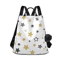 ALAZA Different Star Backpack with Keychain for Woman Ladies