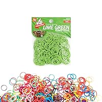 Rubber Bands Hair Band Hair Accessories Stretchy No Damage Mini Hair Ties (Lime Green - 250 Pcs)