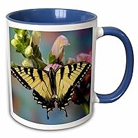 3dRose Washington State, Sammamish. Tiger swallowtail butterfly. Snapdragon - Mugs (mug-381265-11)