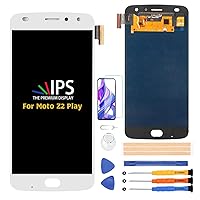 Compatible with Moto Z2 Play LCD Display Screen Replacement,for Motorola Z2 Play XT1710-01 XT1710-02 XT1710-06 XT1710-07 Display LCD Panel Repair Parts Kit,with Tempered Glass+Tools+White