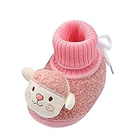 Baby Knitted Sock Shoes 3dcartoon Toy Toddler Indoor Anti-Slip Glue Dispensing Loose Neck Socks Newborn Walking Shoes