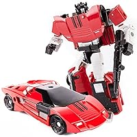 Transformer-Toys:, Horizontal Red Alarm, Sports Car Model Mobile Toy Action Figures, Diamond Toy Robot, Teenagers's Toys Aged 15 Years and Above. The Toy is 7 Inches Tall.