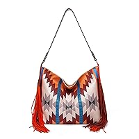 Canvas Tote Bags for Women Handbag Tote Purse with Zipper Ladies Ethnic Travel Tassel Hobo and Shoulder Handbags