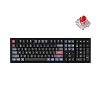 Keychron K10 Pro Wireless Custom Mechanical Keyboard, Full-Size QMK/VIA Programmable Bluetooth/Wired RGB Backlight with Hot-swappable Keychron K Pro Red Switch Compatible with Mac Windows Linux