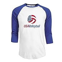 Men's USA Volleyball Team Logo Half Sleeve T-shirts