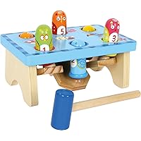 Wooden Toys Smack the Bird Knock Playset with Hammer designed for children ages 18 months