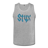 Rock And Roll Band Styx Cotton Tank Top For Mens HeatherGray XXL