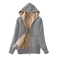 RMXEi Womens Long-Sleeve Zipper Front Warm Casual Hooded Sweatshirt Jacket With Pockets Coat Outwear