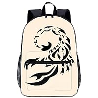 Tattoo Scorpion Laptop Backpack for Men Women 17 Inch Travel Daypack Lightweight Shoulder Bag