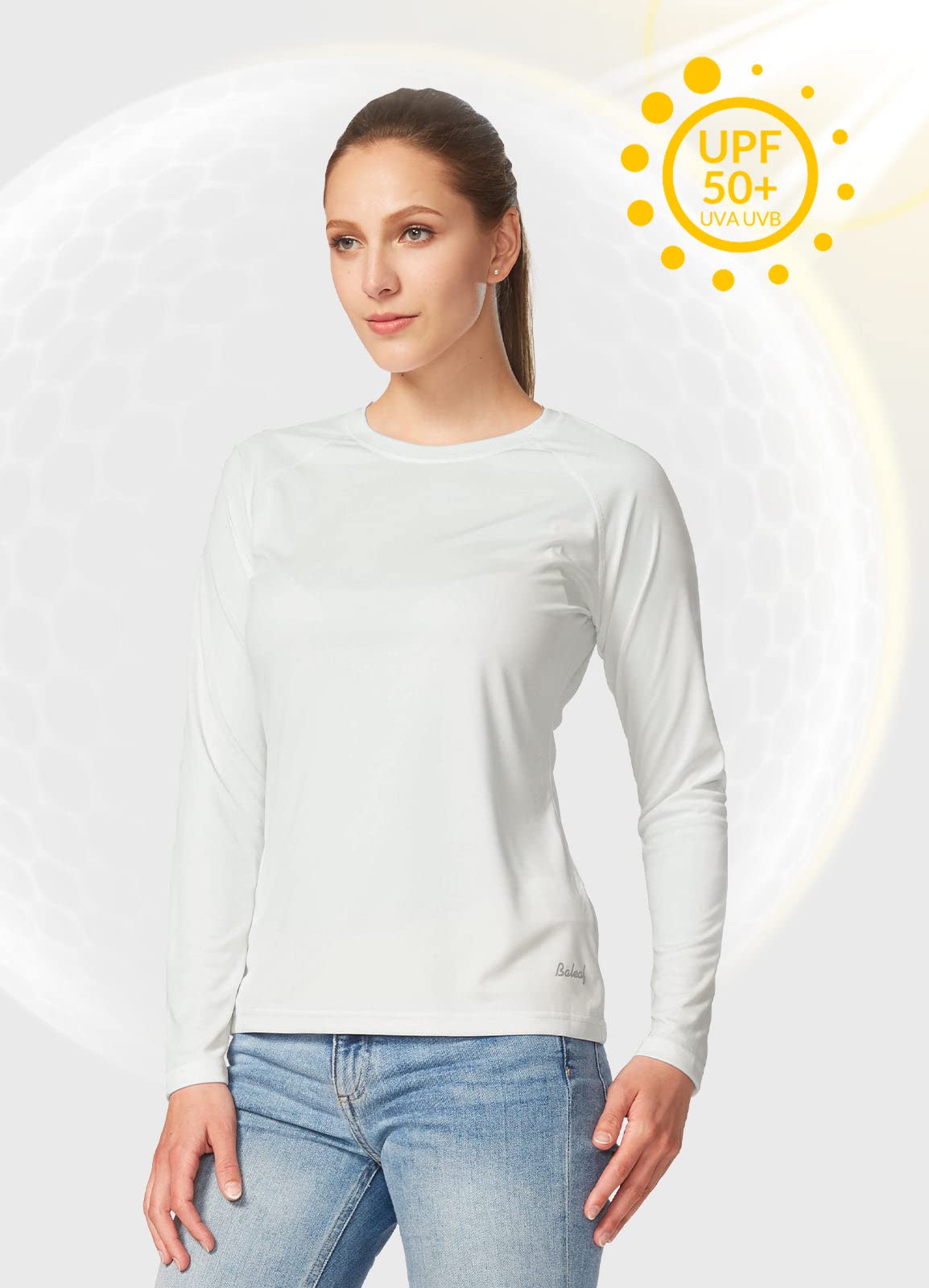 BALEAF Women's Long Sleeve Shirts UPF50+ Sun Protection Quick Dry Hiking Fishing