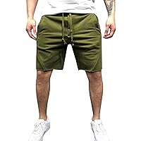 Shorts for Men Casual Drawstring Elastic Waist Outdoor Relaxed Fit Workout Short Athletic Jogging Golf Cargo Shorts
