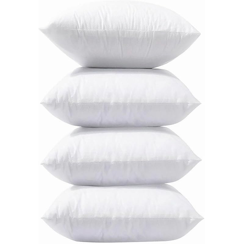 LANE LINEN 4 Pack 18X18 Pillow Inserts-White Throw Pillows, Throw