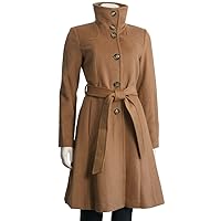 Eliza J Luxe Wool Blend A-Line Coat