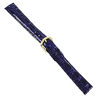 15mm DeBeer Deep Purple Handcrafted Genuine Crocodile Ladies Watch Band Long