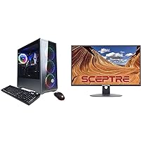 CyberpowerPC Gamer Xtreme VR Gaming PC, Intel Core i5-11400F 2.6GHz, 8GB DDR4 & Sceptre 24