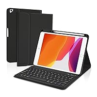 iPad 9th Generation Keyboard Case 10.2 Inch 8th 7th (2021/2020/2019) - Pro 10.5 inch Air 3rd 2017 2019, Wireless Detachable Removable Magnetic Cover Shell with Pen Holder, Black