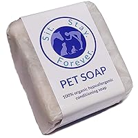 Vegan Organic Pet Soap/Bar Shampoo Big 7 oz bar, Hypoallergenic, Organic Oatmeal, Olive & Coconut Oils, Shea Butter, Vitamin E and Neroli Essential Oil.