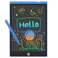 GUYUCOM LCD Writing Tablet 12 Inch, Doodle Pads for Kids, Big Size Colorful Bright Lines Drawing Tablet for Kids, Great Learning Toys and Gifts for Boys Girls (Blue)