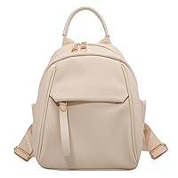 Small Backpack Purse Shoulder Bag for Women, Designer Fashion Daypacks Cute Soft Handbag Satchel Bag, Beige