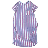 Lularoe Carly f X-Large (XL) Stripe Blue White Red Swing Dress fits Womens Sizes 18-20 F-XL-212 Retail $55