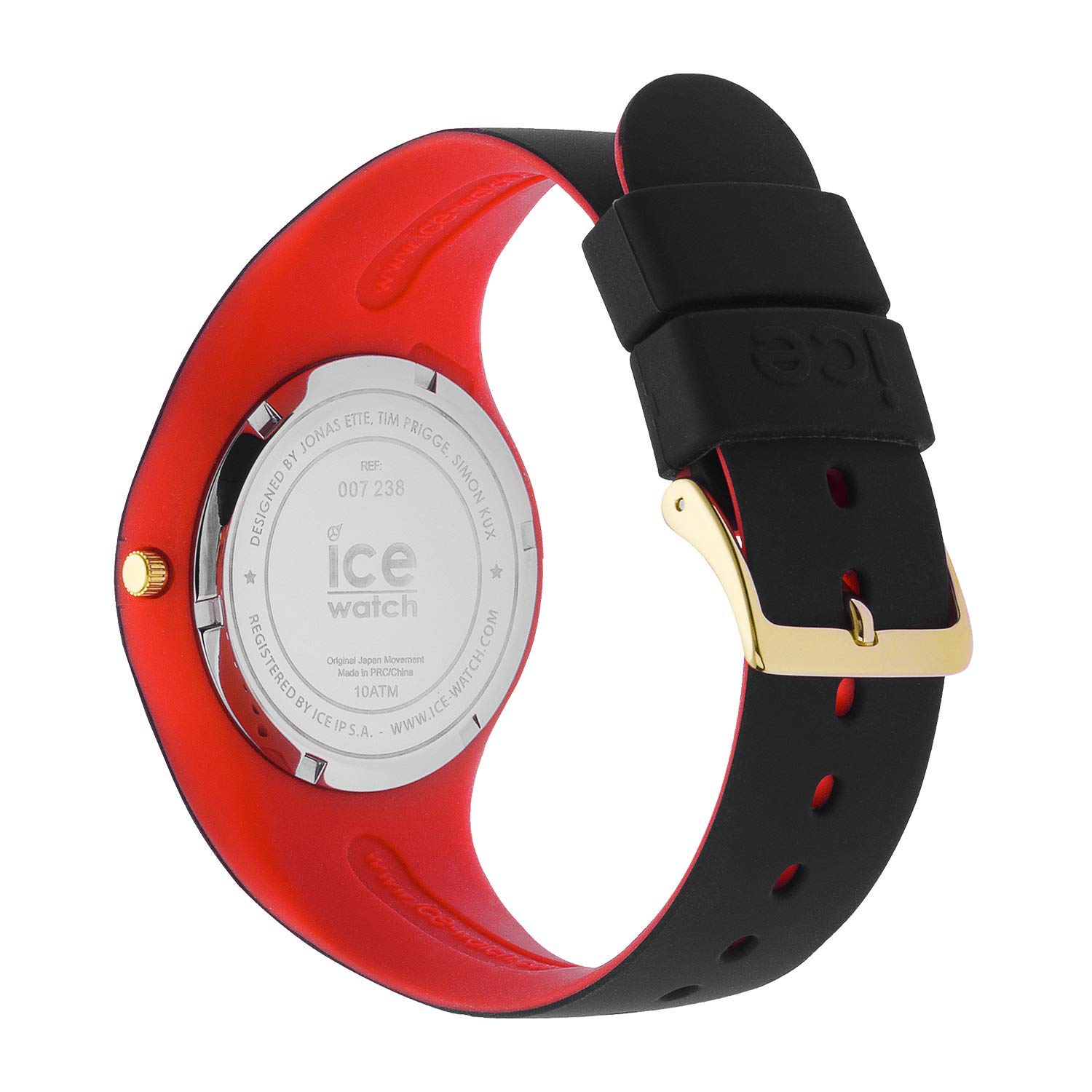 Ice-Watch - ICE loulou Gold Glitter - Schwarze DamenUhr mit Silikonarmband