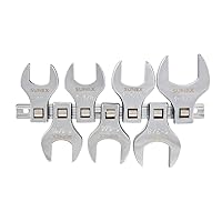 9720A 1/2-Inch Drive Jumbo SAE Crowfoot Wrench Set, 1-Inch - 1-3/8-Inch, Fully Polished, 7-Piece (Includes Storage Rail)