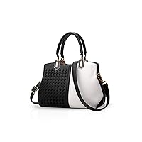 Nicole & Doris Popular Handbag, Woven Bag, Mother's Bag, Cosmetic Storage, Elegant, Shoulder Bag, Women's, Large Capacity, 2-Way Specifications, Waterproof PU Leather