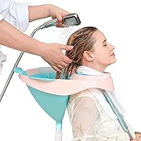 Portable Foldable Shampoo Basin, Hair Wash Basin Shampoo Bowl Hair Washing Tray with Draining Tube, for Handicapped, Pregnant, Seniors