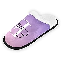 Rose Red Gradient Personalized Slippers for Women Men Custom Slippers House Shoes Travel Slippers with Soft Lining Non-slip Sole for Indoor Outdoor Gift