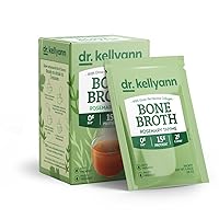Dr. Kellyann Bone Broth Packets, Rosemary Thyme - 7 Servings, Chicken Broth with 100% Grass-fed Hydrolyzed Collagen Peptides Powder, 16g Protein, Keto and Paleo Friendly