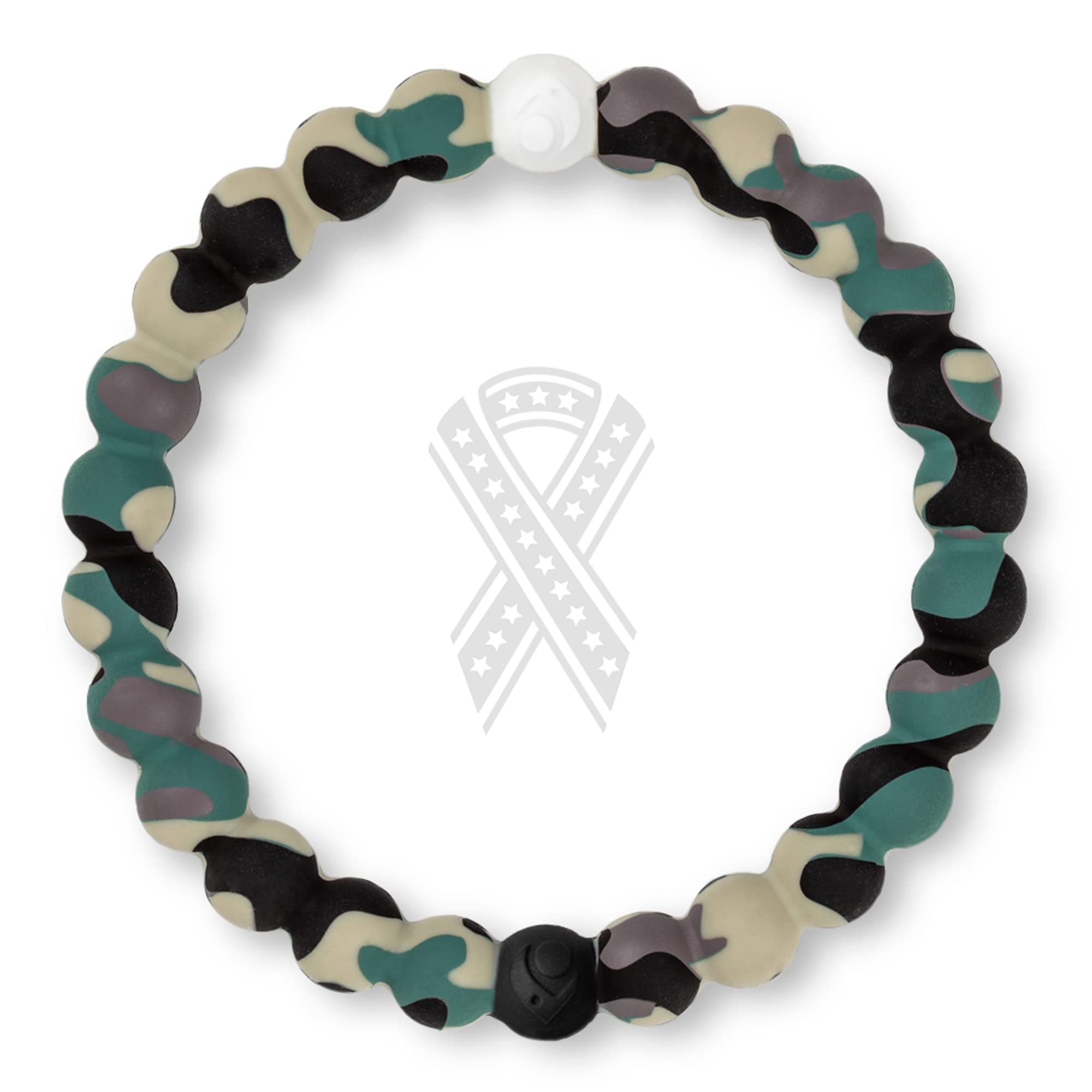 Lokai Silicone Beaded Bracelet for Veterans Awareness - Silicone Jewelry Fashion Bracelet Slides-On for Comfortable Fit for Men, Women & Kids