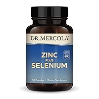 Dr. Mercola Zinc Plus Selenium, 90 Servings (90 Capsules), Dietary Supplement, Supports Immune Health, Non GMO, NSF Certified