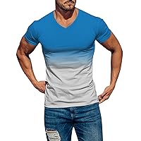 Tshirts Shirts for Men V Neck 2024 Relaxed Fit Short Sleeve T Shirt Tops Blouse Gifts for Men