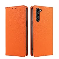 Cases Slim Wallet Coque for Samsung Galaxy S20 Ultra Case Leather Stand Back Cover for Samsung S20 FE Plus,Orange,for Samsung S20 Ultra