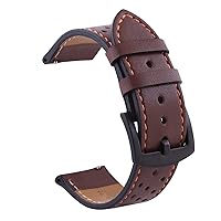 Leather Watch Band Straps For 20mm 22mm Universal Bracelet Compatible with most watches with 22MM straps