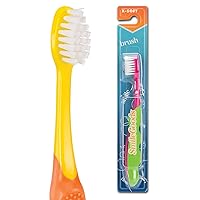 SmileGoods Y231 Child Toothbrush, 23 Tuft, Soft Bristle, with Extra Wide Handle, 72 Individually Packaged Premium Toothbrushes, Assorted Colors Bulk Pack