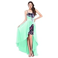 Camouflage Wedding Guest Formal Dresses Prom Cocktail Dress High Low